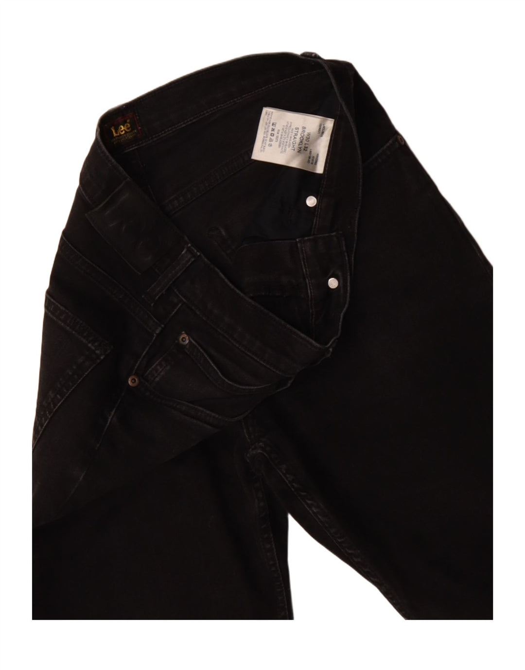 Lee Jean Droit Brooklyn Droit W30 L32 Homme Noir Coton
