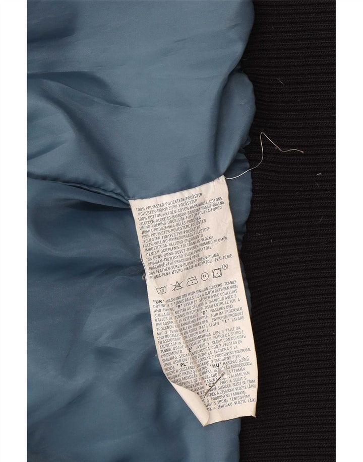Levi's Veste Bomber Rembourrée Femme UK 16 Large Noir Polyester