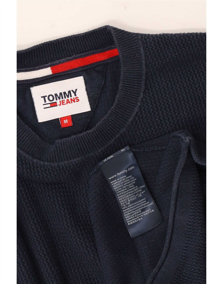Tommy Hilfiger Pull à col rond pour homme en coton bleu marine moyen