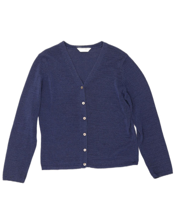 Marks & Spencer Pull cardigan court pour femme UK 14 Large Bleu marine