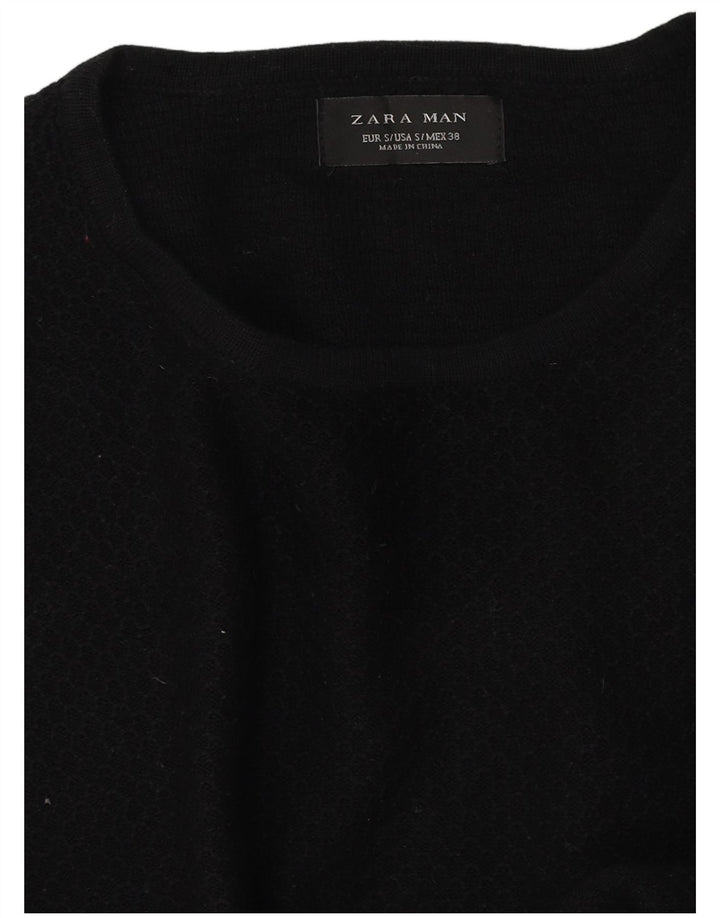 Zara Pull à col rond pour homme Petit Noir