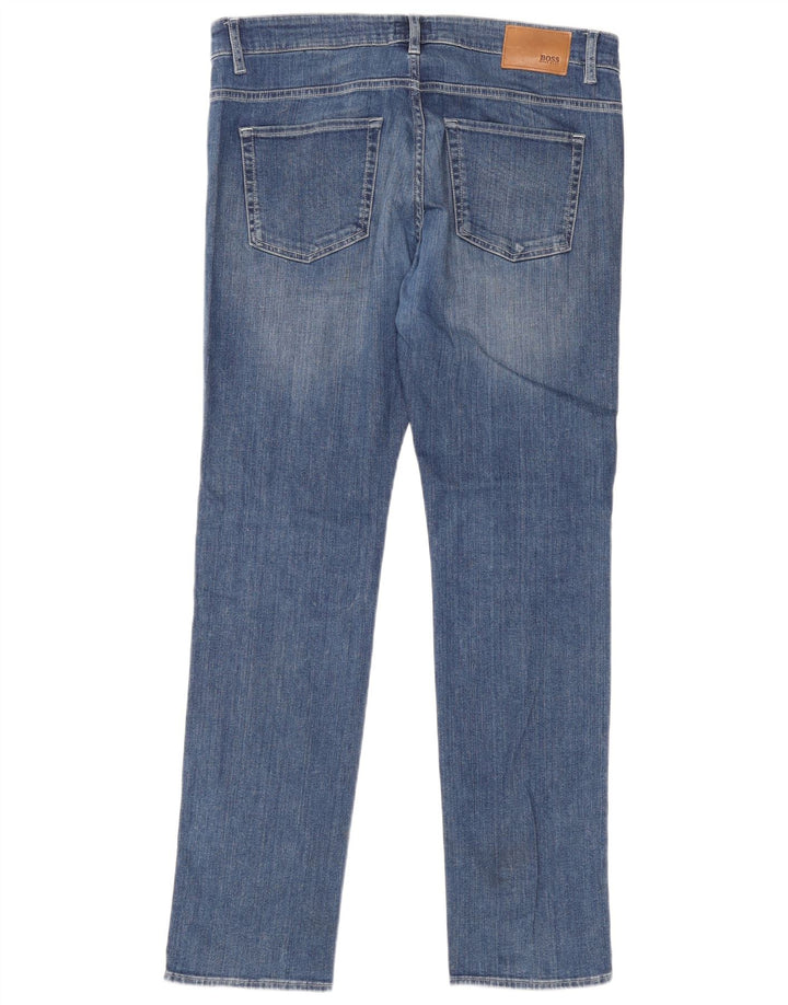 Hugo Boss Jean Slim W34 L32 Bleu Coton Homme