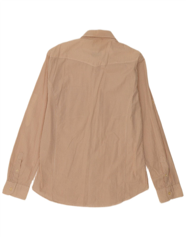 Carrera Chemise Slim Fit Grand Coton Vichy Beige