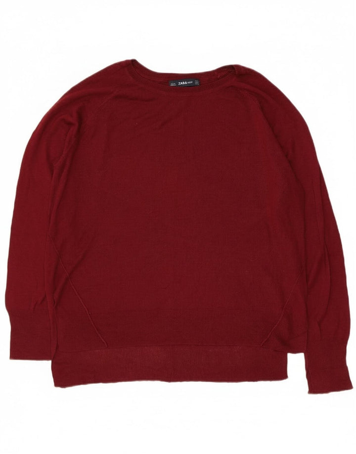 Zara Pull col bateau pour femme UK 14 Marron moyen