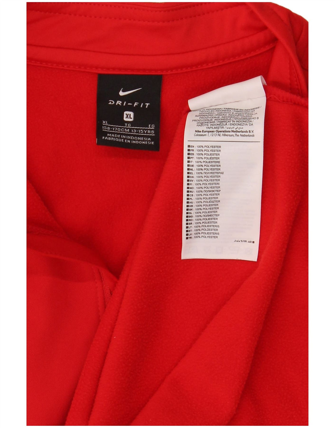 Nike Garçon Dri Fit Zip Neck Pull Survêtement Top 13-14 ans XL Rouge