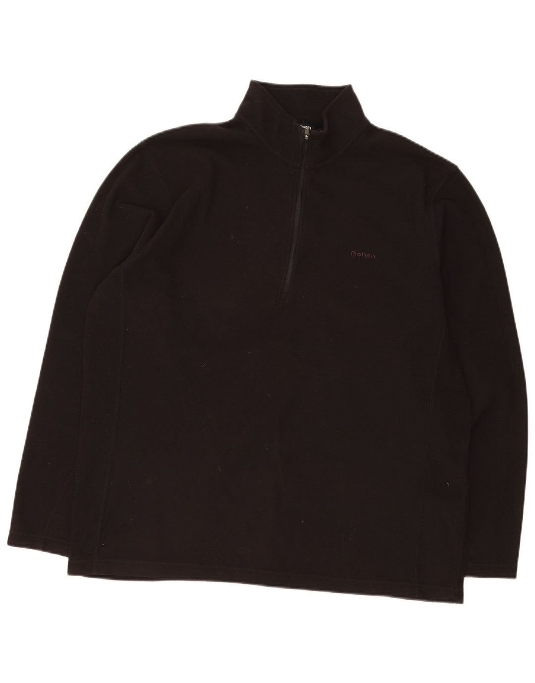 ROHAN Pull polaire à col zippé pour homme Grand noir Polyester