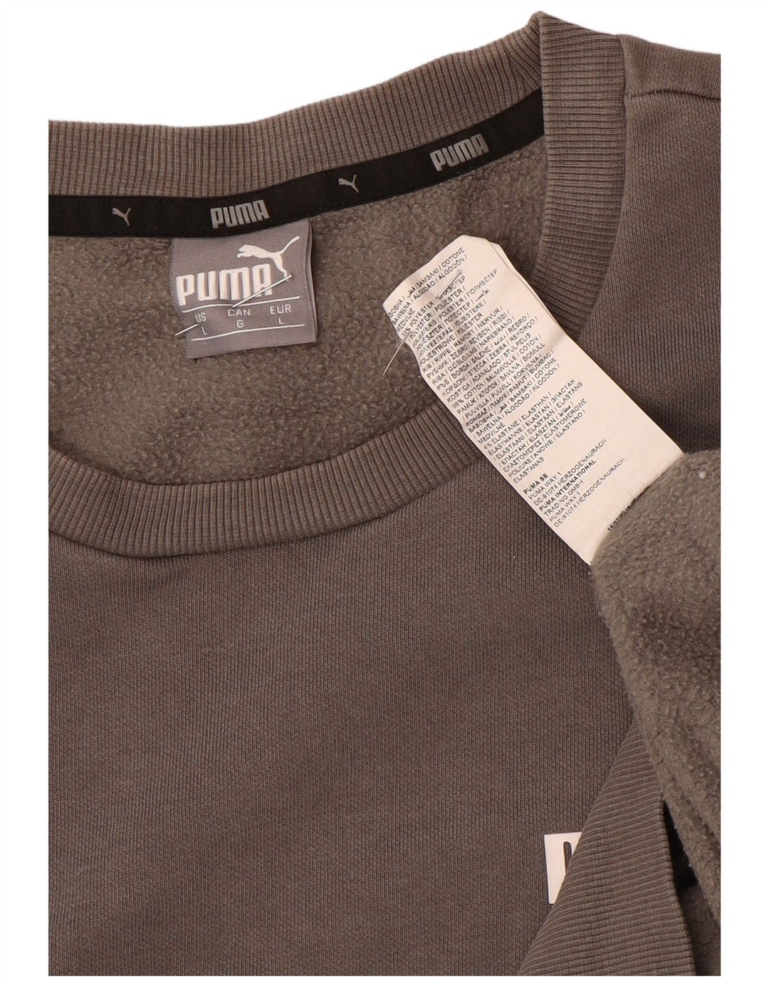 Puma Sweat-shirt pour homme en coton gris Taille L