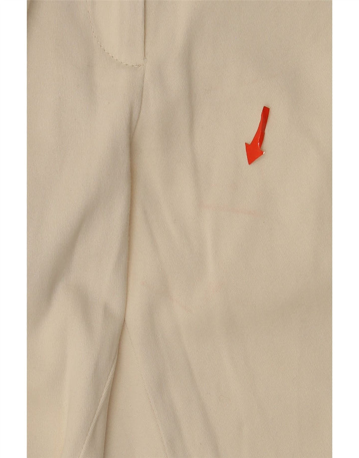Massimo Dutti Pantalon court pour femme EU 42 Large W30 L25 Blanc
