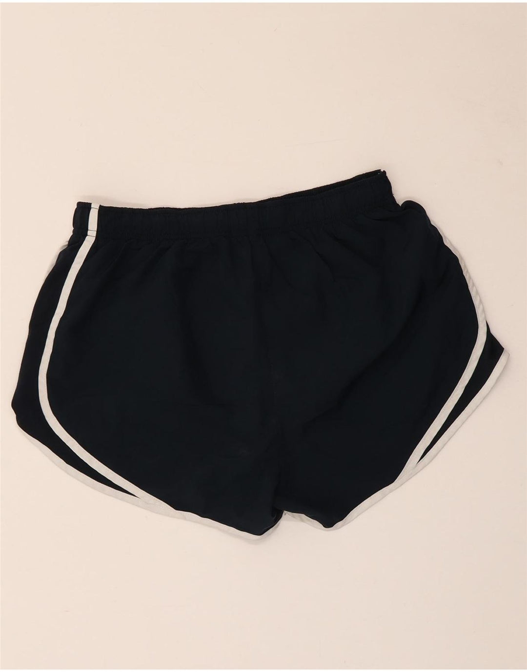 NIKE Short de sport Dri Fit pour femme UK 14 Bleu marine moyen Polyester