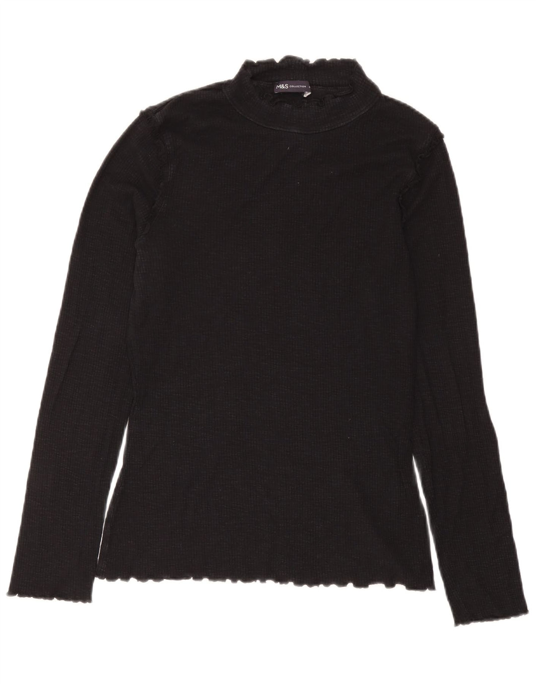 Marks & Spencer Haut à manches longues pour femme UK 44 Coton noir moyen