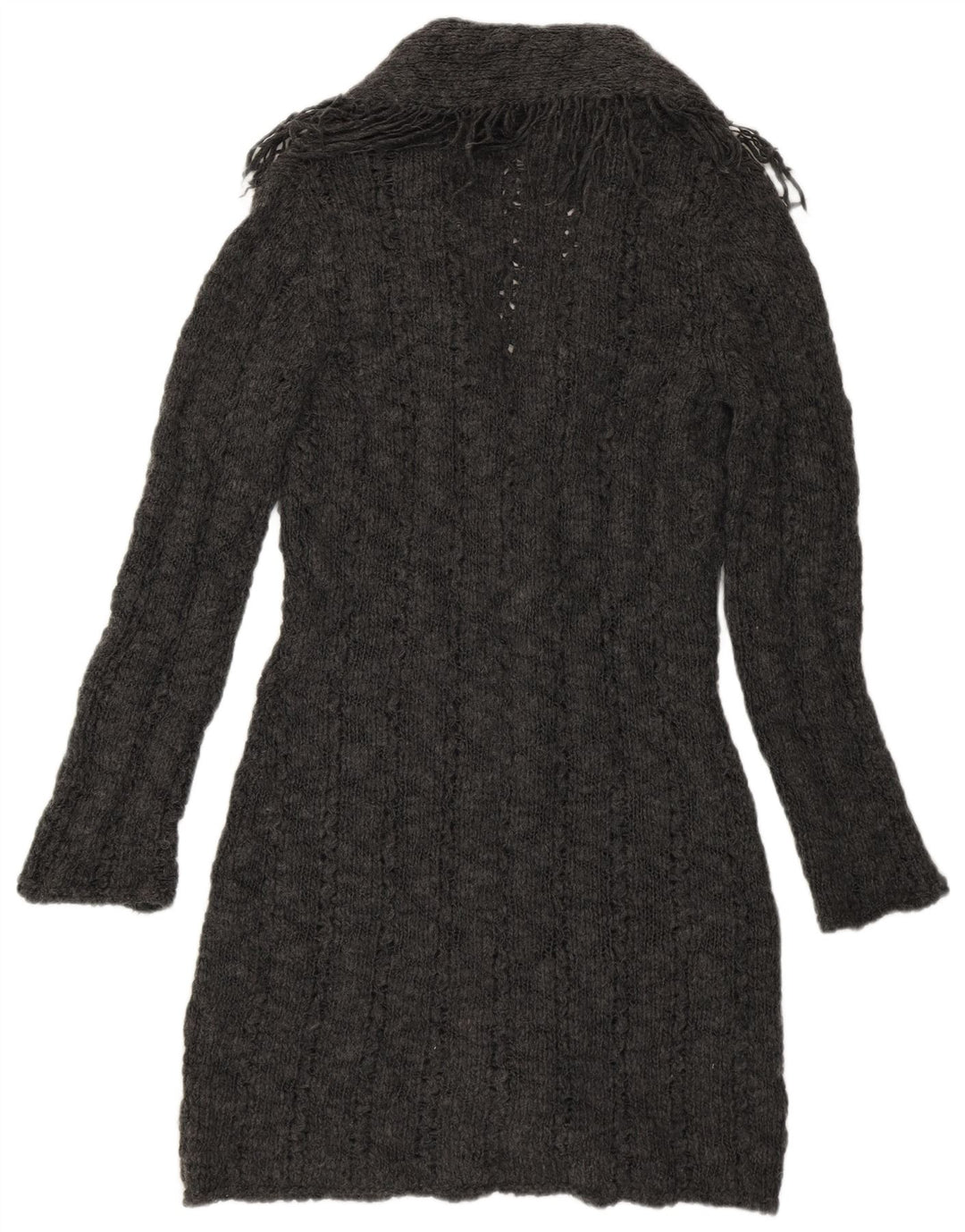 Marks & Spencer Pull cardigan long pour femme UK 12 Gris moyen Acrylique
