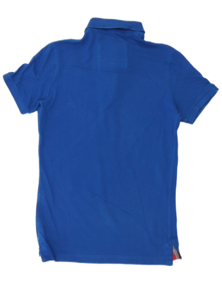 Superdry Polo Homme Bleu Moyen Coton