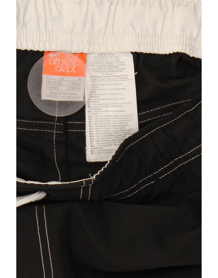 Nike Short de bain pour homme Large en polyester color block noir