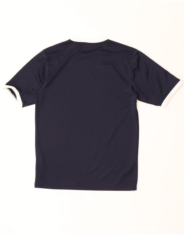 Umbro Homme T-Shirt Haut Petit Bleu Marine Colorblock Polyester