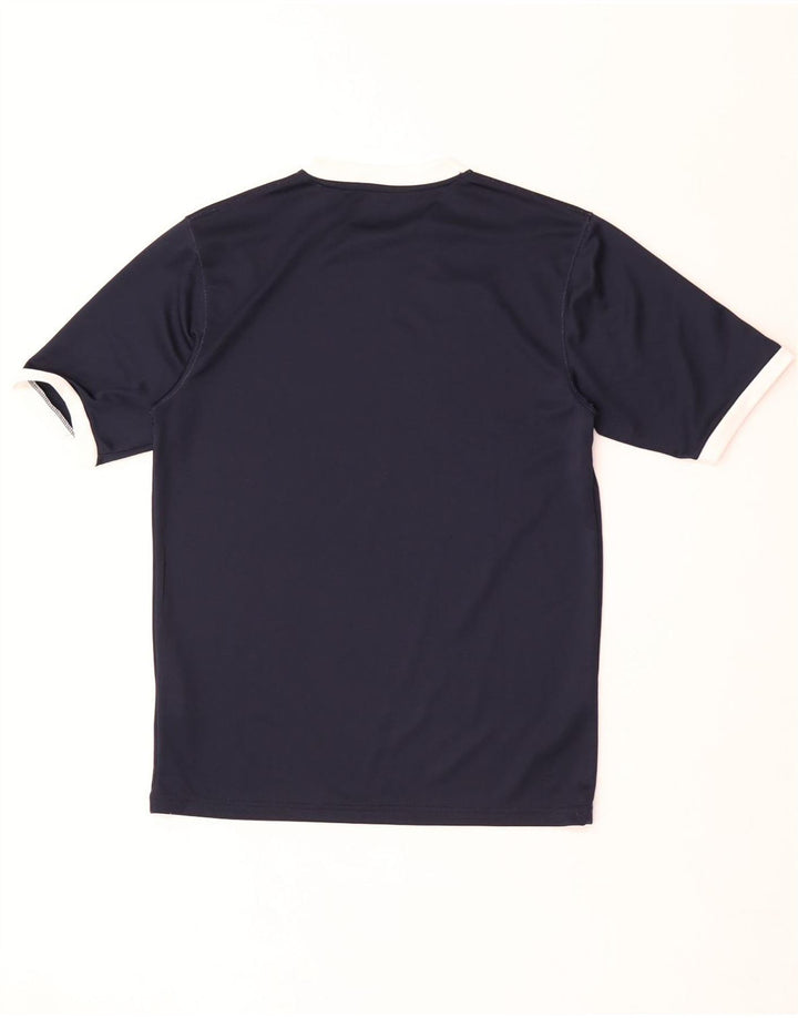Umbro Homme T-Shirt Haut Petit Bleu Marine Colorblock Polyester