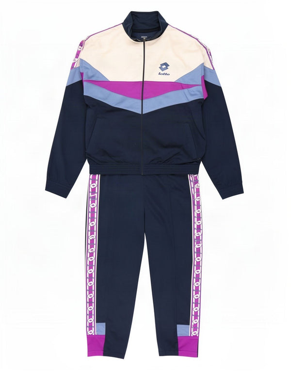 Lotto Survêtement Complet Graphique Homme Bleu Marine Moyen Polyester Colorblock