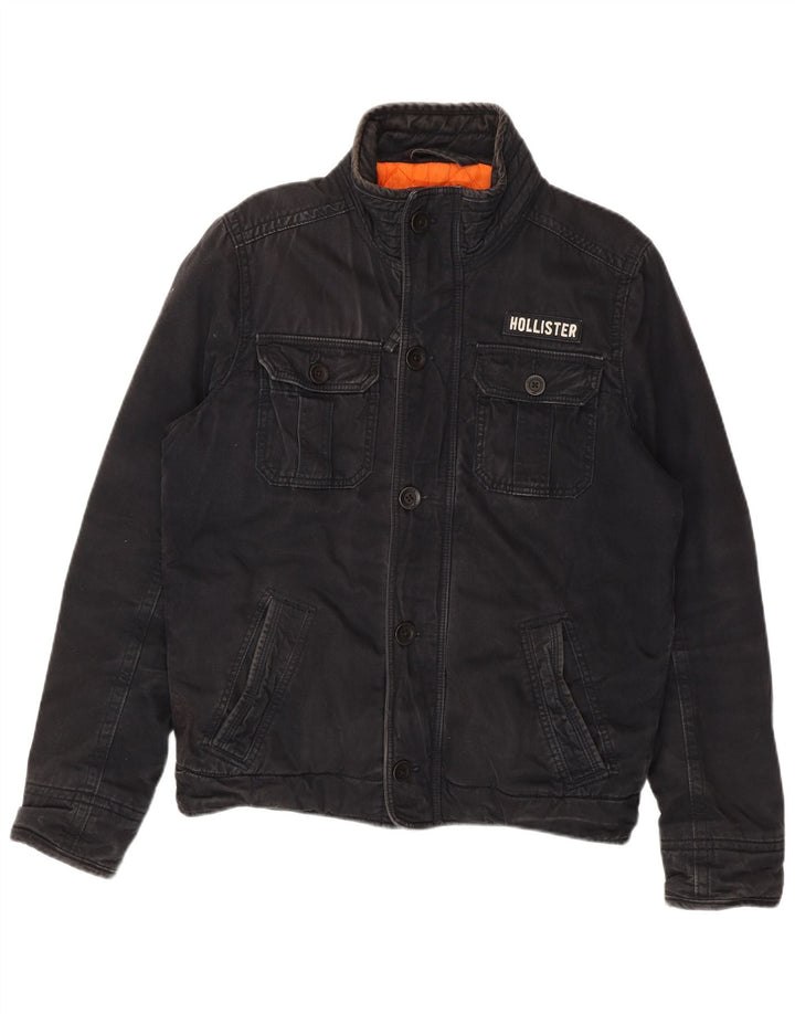 Hollister Veste utilitaire pour hommes UK 40 Large Noir Coton