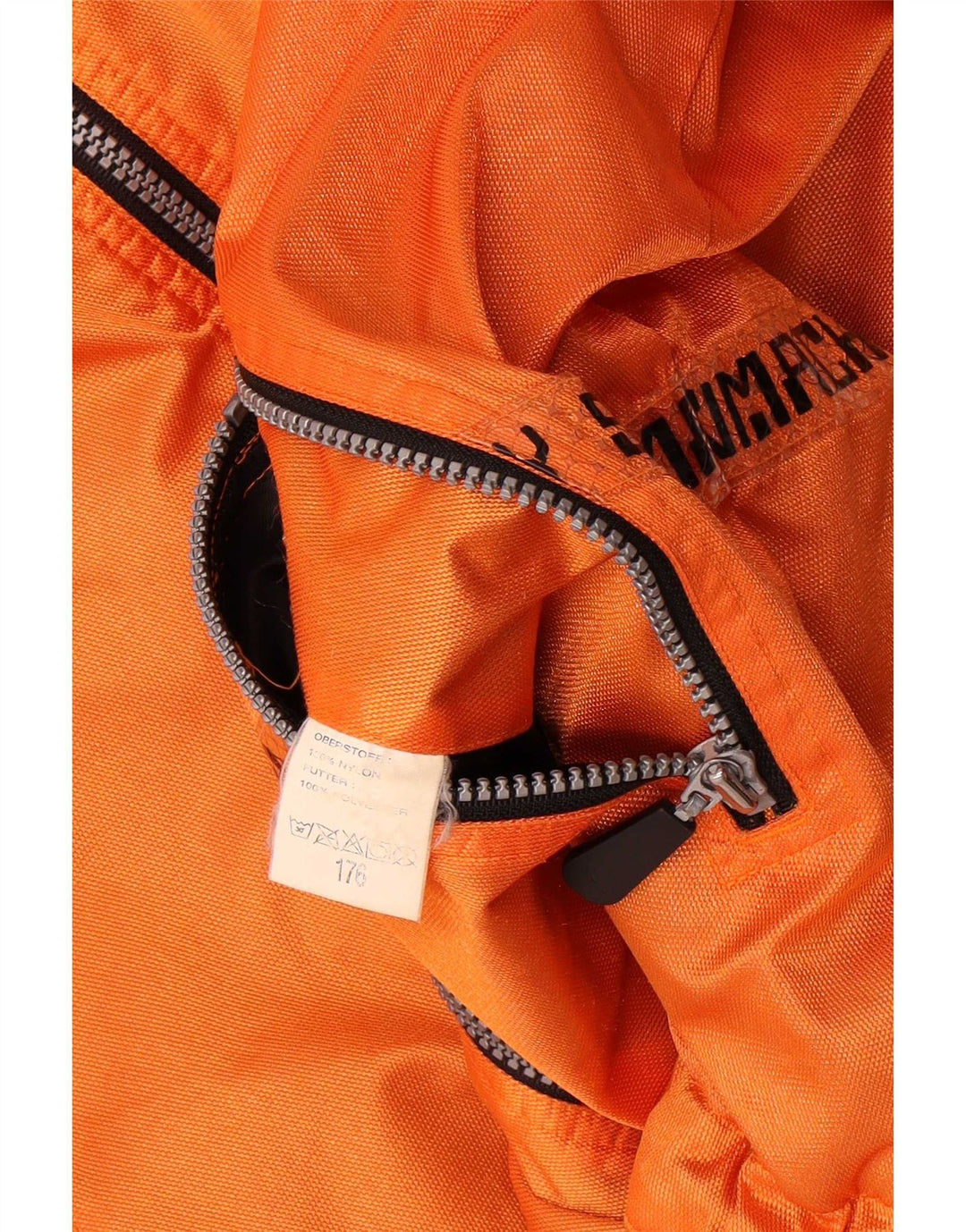 Veste de ski réversible à capuche vintage pour garçons 15-16 ans Nylon orange