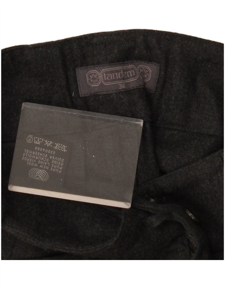 VINTAGE Femmes Taille Haute Casual Shorts EU 36 Petit W28 Gris Laine Nouvelle