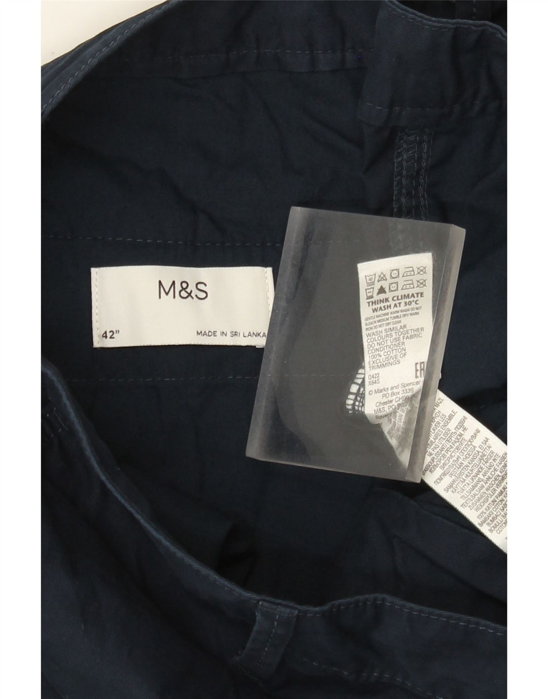 Marks & Spencer Short Cargo Homme W42 2XL Bleu Marine Coton