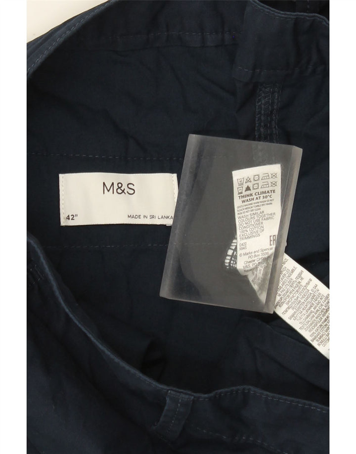 Marks & Spencer Short Cargo Homme W42 2XL Bleu Marine Coton