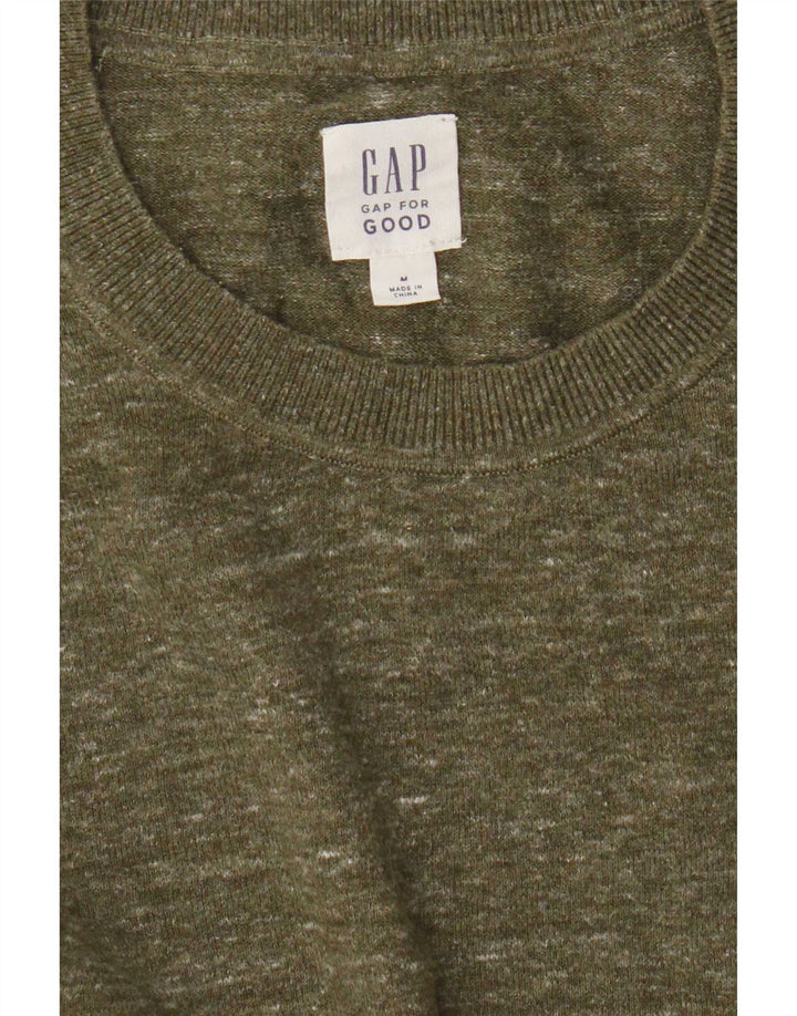 Gap Pull Col Rond Homme Kaki Moyen Moucheté
