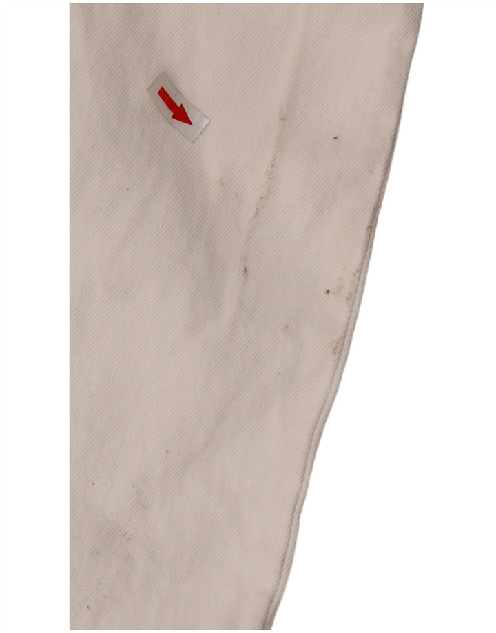 Zara Combinaison en jean pour femme UK 14 Grand coton blanc