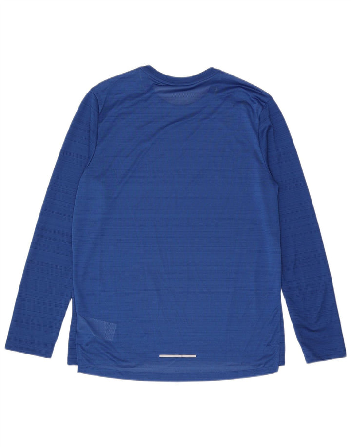 Nike Haut Dri Fit à manches longues en polyester à rayures bleu moyen pour homme