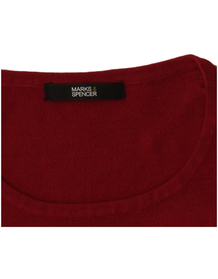 Marks & Spencer Pull col bateau pour homme Rouge Taille L