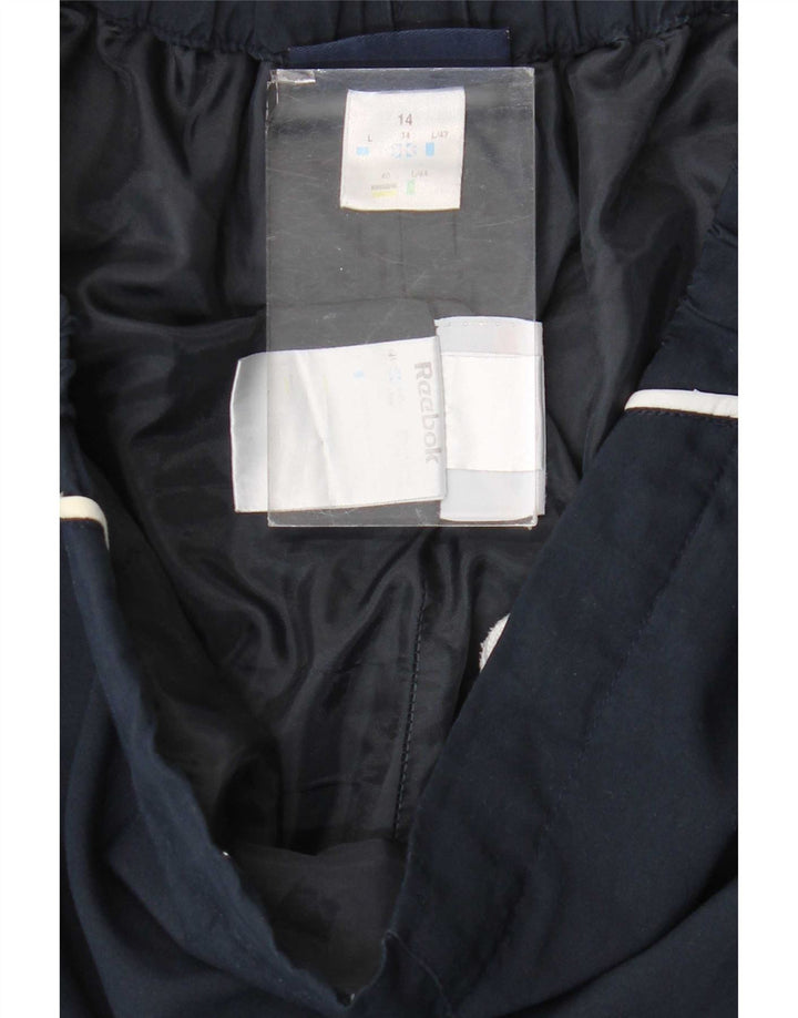 Reebok Pantalon de Survêtement Capri Femme UK 44 Bleu Marine Moyen Polyester