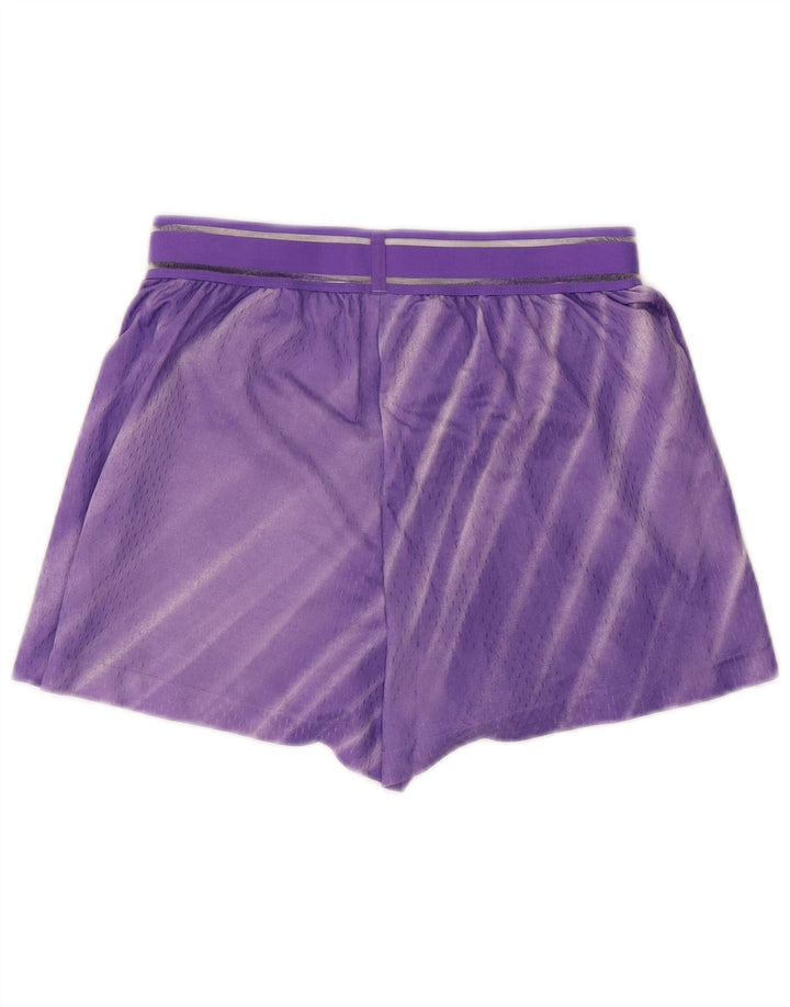 Nike Short de sport pour femme UK 14 Rayé violet moyen