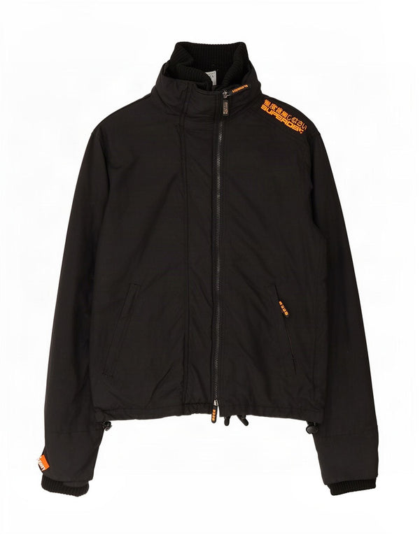 Superdry Veste de pluie graphique pour hommes UK 38 Medium Black Nylon