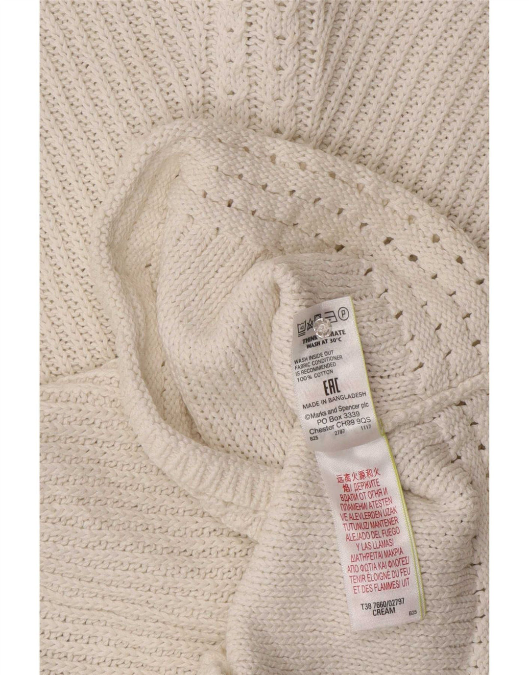 Marks & Spencer Pull col bateau pour femme UK 14 Medium Off White