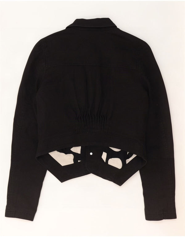 Armani Exchange Veste Boléro à 3 Boutons pour Femme UK 14 Grand Coton Noir