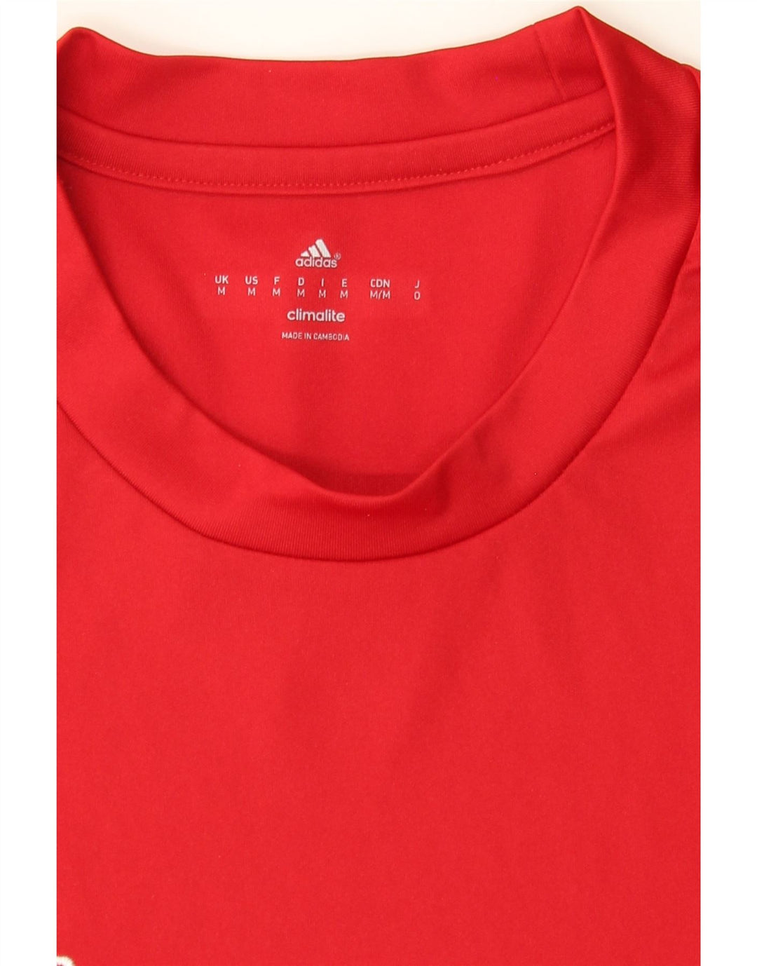 ADIDAS Mens Climalite T-Shirt Top Medium Red Polyester Vintage Adidas and Second-Hand Adidas from Messina Hembry 