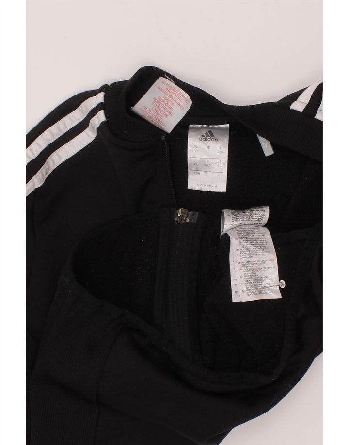 Veste de survêtement Adidas Climalite Garçon 6-7 ans Noir Polyester
