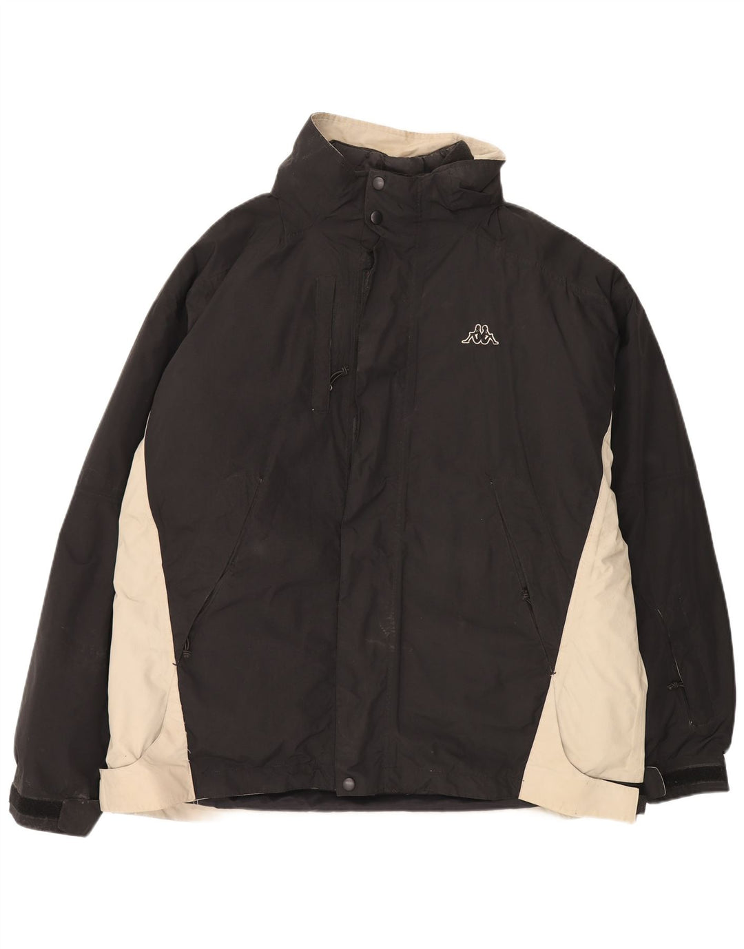 Kappa Veste coupe-vent pour homme UK 44 2XL Noir Colourblock Polyamide