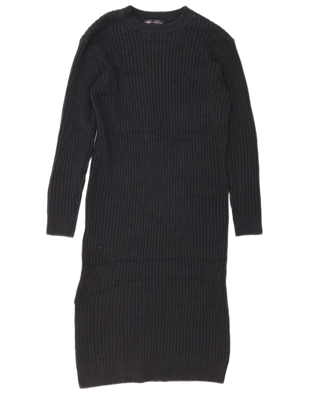 Marks & Spencer Robe pull à manches longues pour femme UK 14 Noir moyen