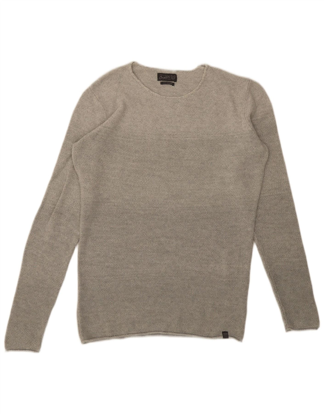 Jack & Jones Pull Col Rond Homme Gris Moyen Coton