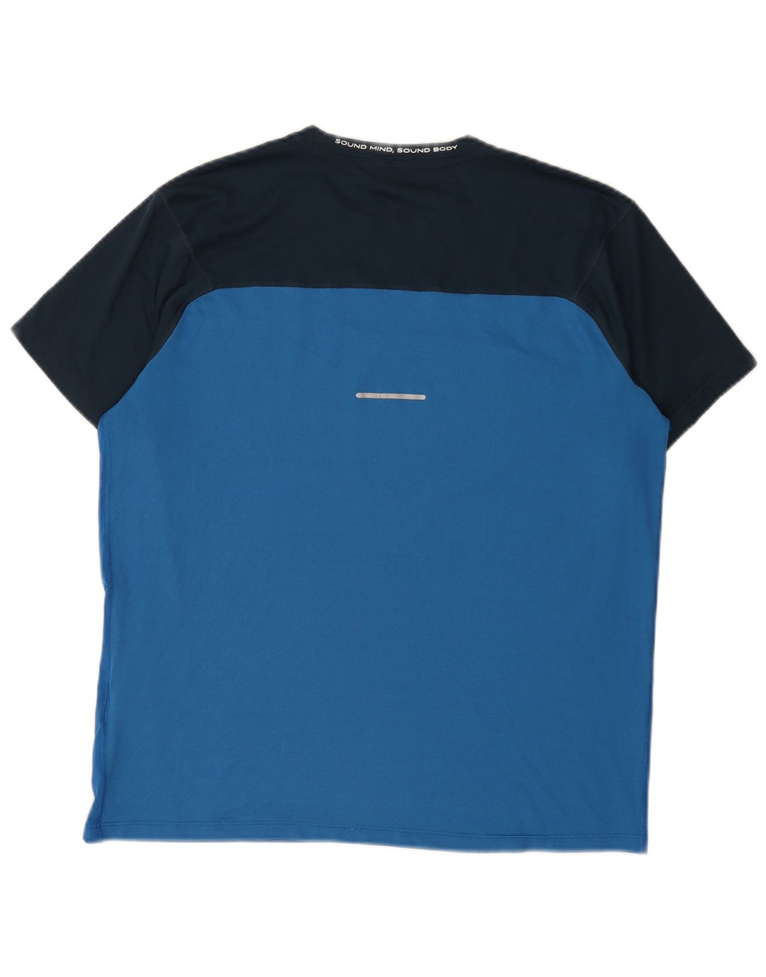 Asics T-Shirt Homme Haut Large Bleu Colorblock Polyester