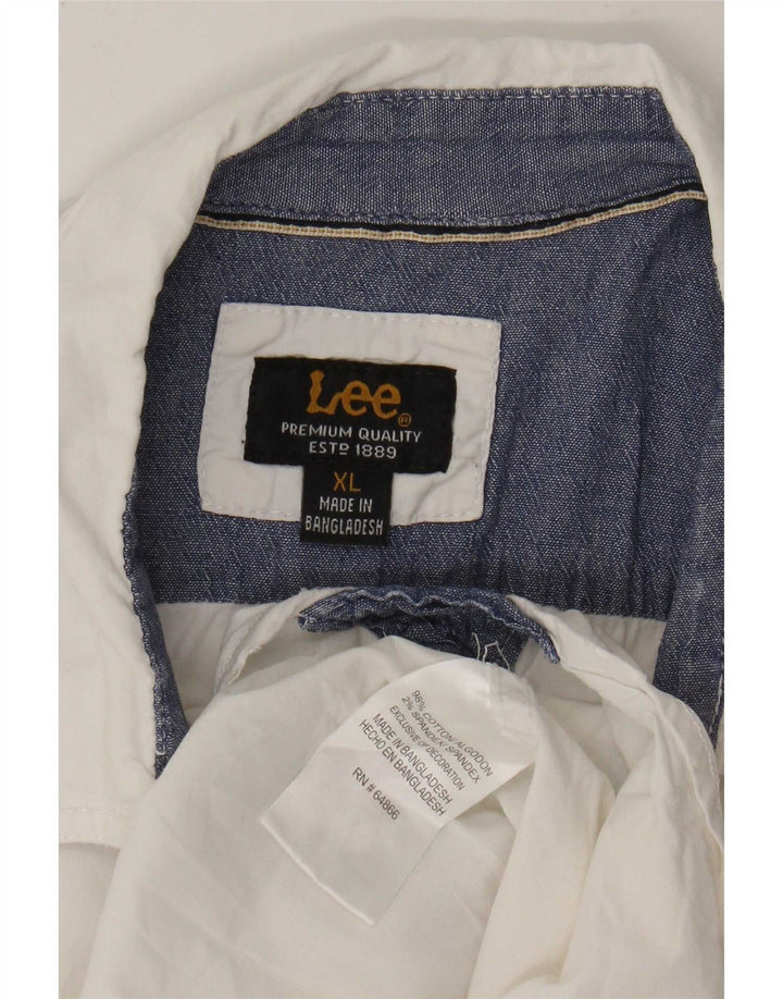 Lee Chemise à Manches Courtes Homme XL Coton Blanc