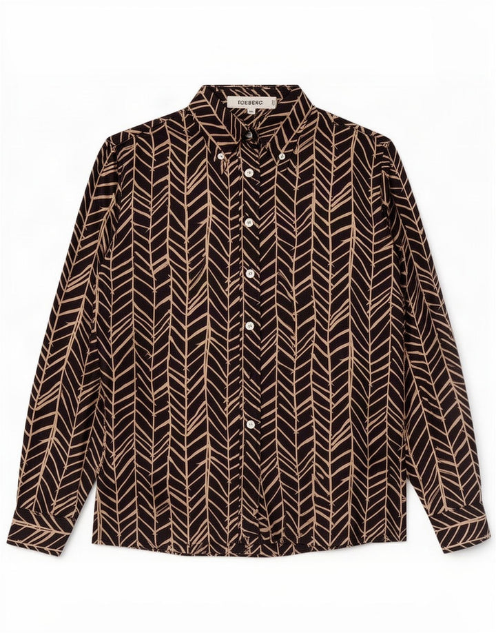 Iceberg Chemisier Femme IT 44 Soie Géométrique Noir Moyen