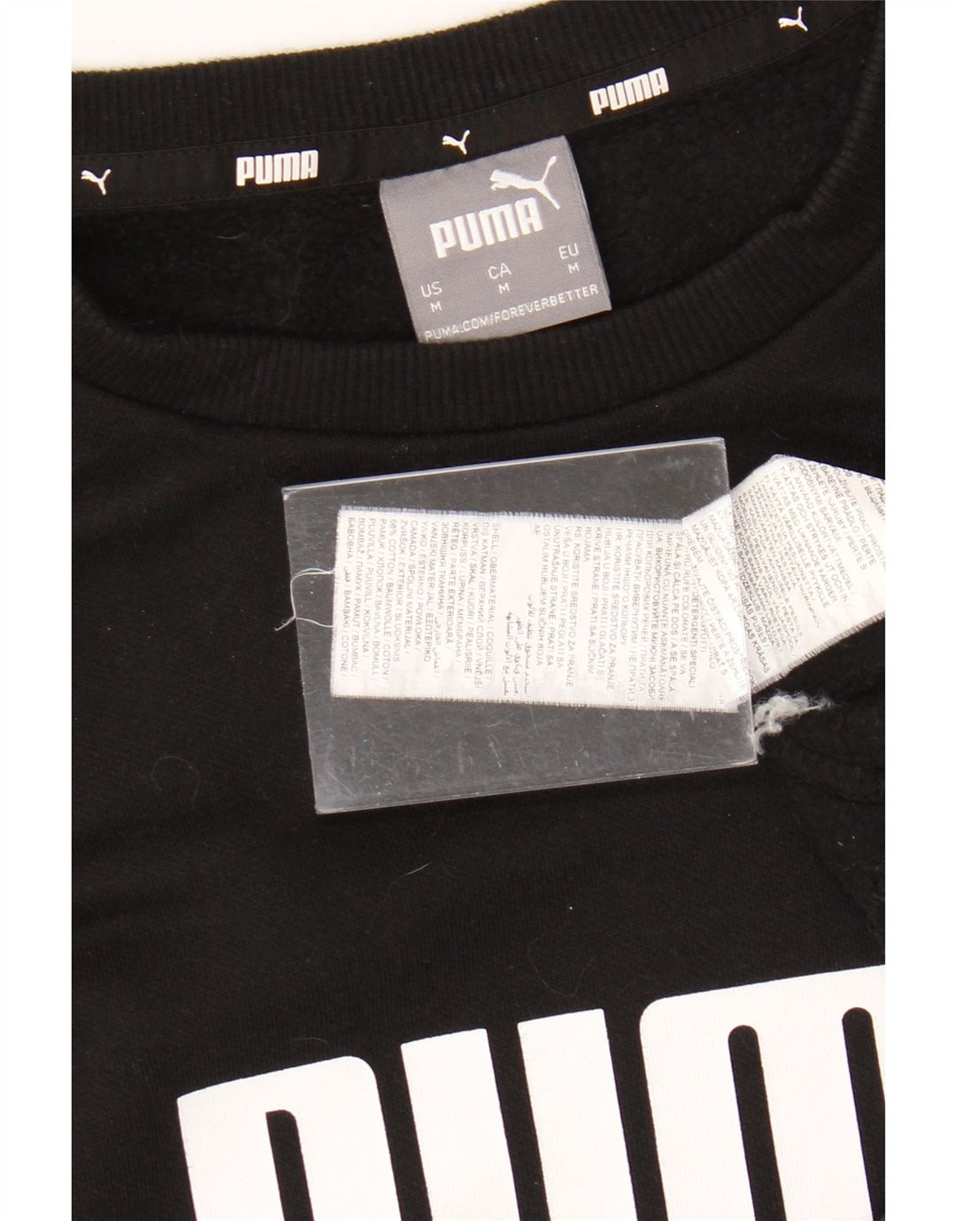 PUMA Sweat-Shirt Graphique Homme Noir Moyen Coton