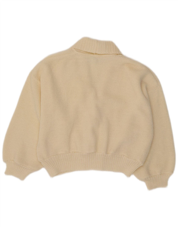 Création Cardigan surdimensionné pour femme IT 40 petit acrylique blanc cassé