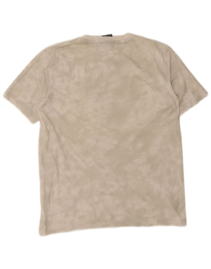 Champion T-Shirt Homme Haut Large Blanc Tie Dye Coton