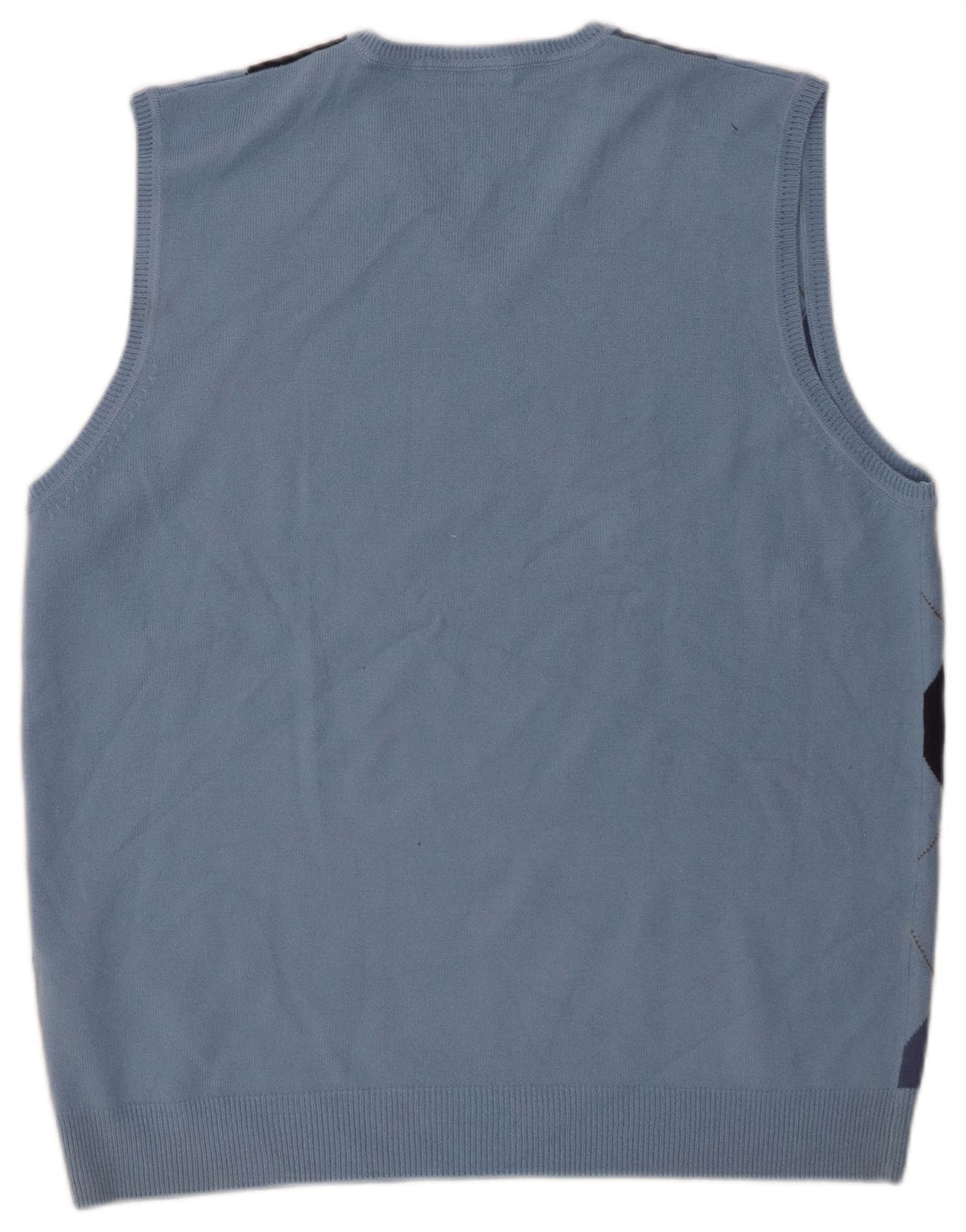 Marks & Spencer Débardeur autographe pour homme, grand, bleu, argyle/diamant