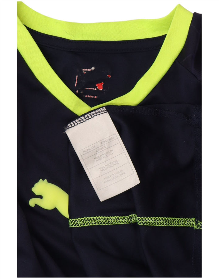 PUMA T-Shirt Graphique Femme Bleu Marine Moyen Polyester