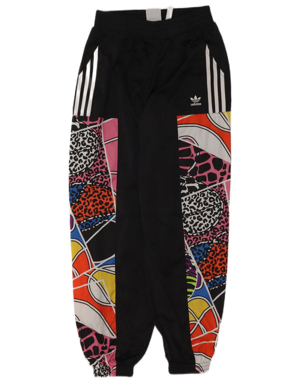Adidas Womens Rich Mnisi Tracksuit Trousers Joggers UK 10 Small Black