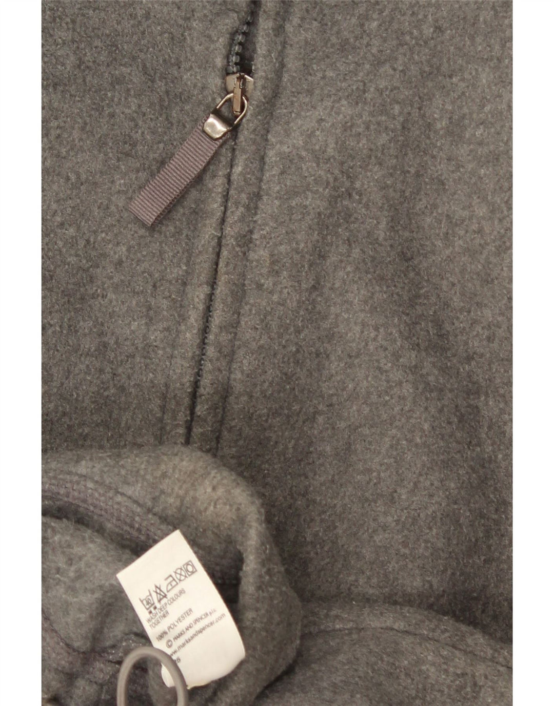 Marks & Spencer Veste polaire surdimensionnée pour femme UK 10 Small Gris Polyester