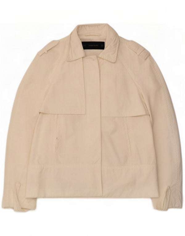 Veste militaire femme Zara UK 14 coton blanc moyen
